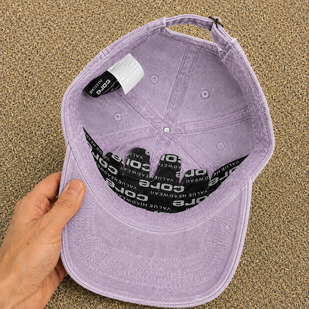 Casquette Violet délavé motif Marguerite simple 5 cm - vue 6