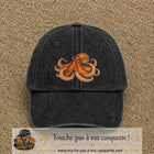 Image principale produit71grosN - casquette Noir délavé avec visuel Pieuvre 7 cm