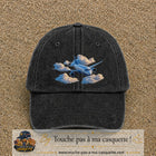 Image principale casquette Noir délavé avec motif Avion dans les nuages 7 cm