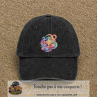 Image principale casquette Noir délavé avec motif Boussole cosmique 7 cm