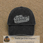 Casquette Noir délavé avec motif Enfin retraité en 7 cm – vue principale