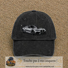 Casquette Noir délavé avec motif Voiture sportive en 7 cm – vue principale