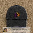 Image principale casquette Noir délavé avec motif Échecs couronnés 7 cm