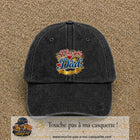 Casquette Noir délavé avec motif I Love You My Dad couronné en 7 cm – vue principale