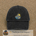 Casquette Noir délavé motif Marseille 13 logo 7 cm