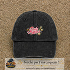Casquette Noir délavé avec motif Vive les Mariés en 5 cm – vue principale