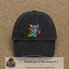 Image principale casquette Noir délavé avec motif Rivière de montagne 7 cm