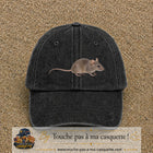 Image principale produit73grosN - casquette Noir délavé avec visuel Souris 7 cm