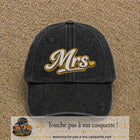 Image principale produit112grosN - casquette Noir délavé avec visuel Mrs élégante 7 cm