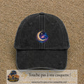 Image principale produit58moyenN - casquette Noir délavé avec visuel Galaxie lune 5 cm