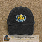 Image principale produit77grosN - casquette Noir délavé avec visuel Éclairs 7 cm