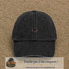 Casquette Noir délavé 100% coton avec motif DJ aux platines 3 cm - image principale