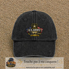 Casquette Noir délavé motif Emblème U.S. Army 7 cm - vue principale