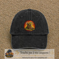 Casquette baseball Noir délavé 100% coton avec visuel Chaussure monstre 7 cm - image produit principale
