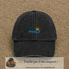 Casquette Noir délavé 100% coton avec motif Out of Office vague soleil 3 cm - image principale