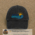 Casquette Noir délavé 100% coton avec motif Out of Office vague soleil 7 cm - image principale