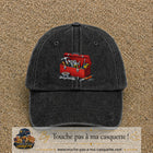 Casquette baseball Noir délavé 100% coton avec motif Boîte à outils 7 cm - image principale