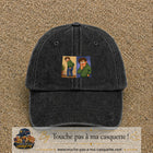 Casquette baseball Noir délavé 100% coton avec visuel Humour odeur 5 cm - image produit principale