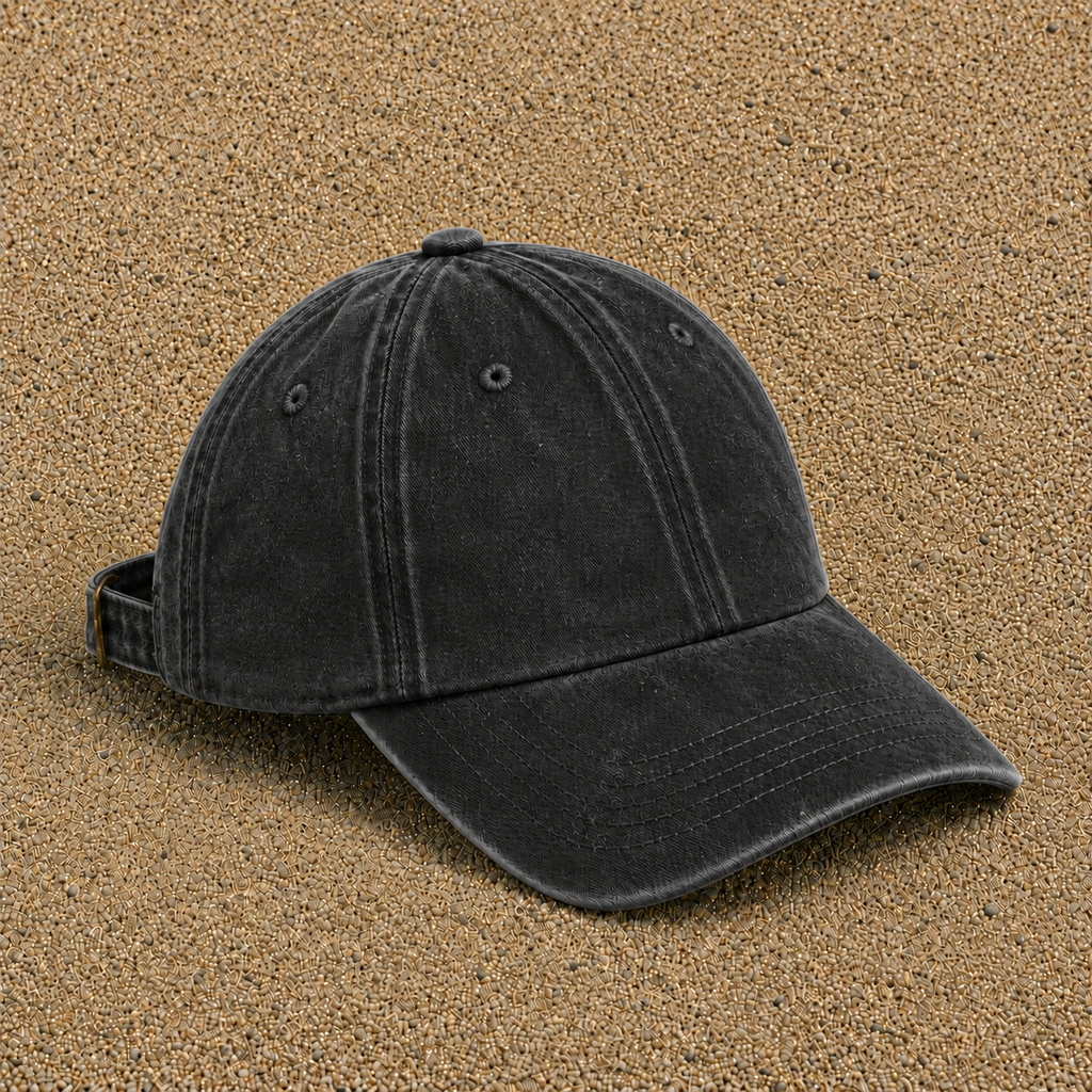 Vue complémentaire casquette Noir délavé - motif Chien avec collier