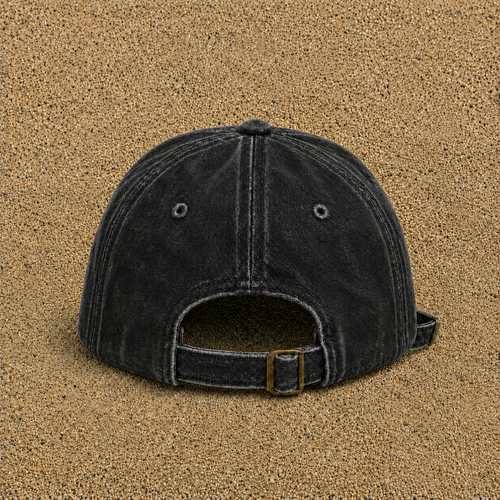 Vue complémentaire casquette Noir délavé - motif Échecs classiques