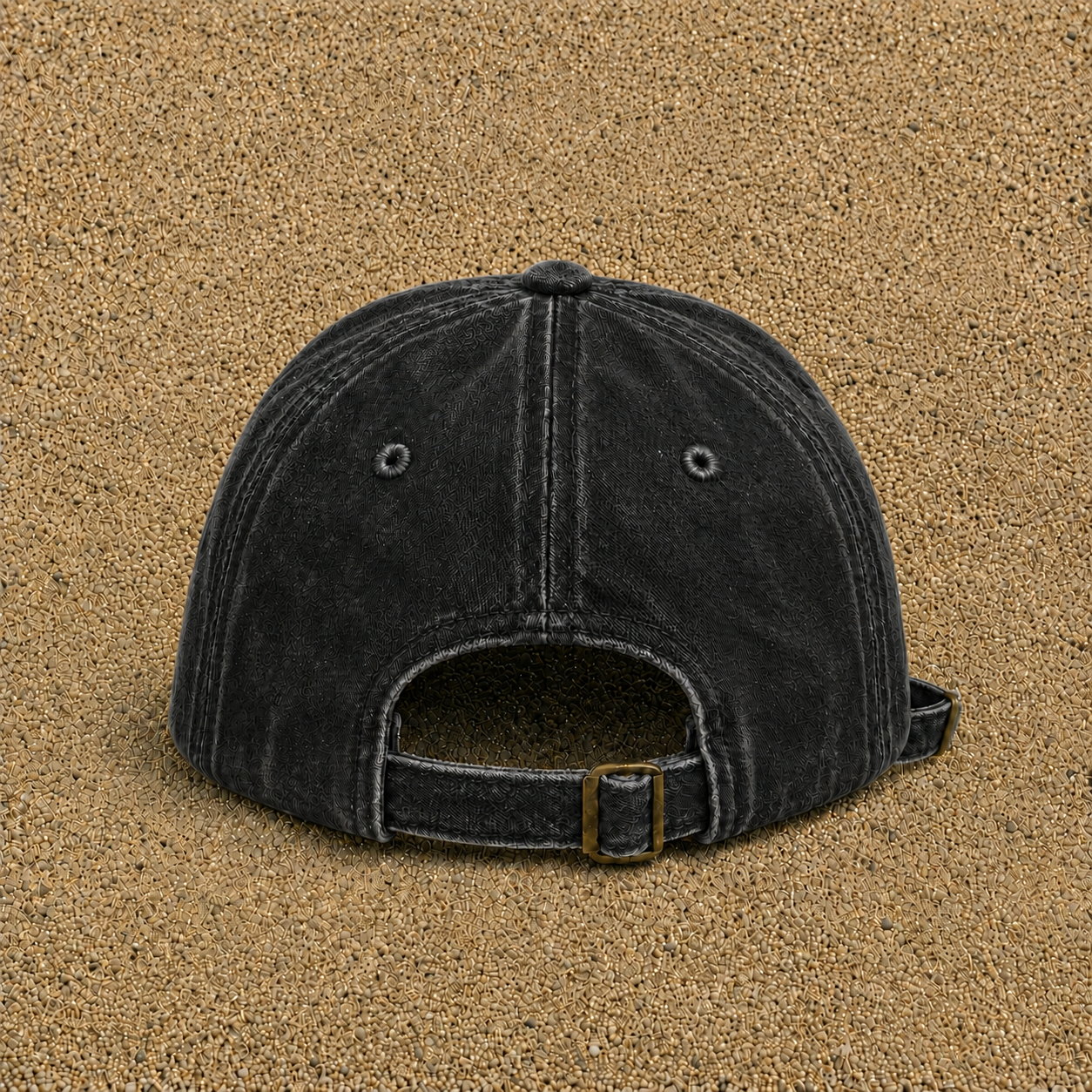 Casquette Noir délavé 100% coton style baseball