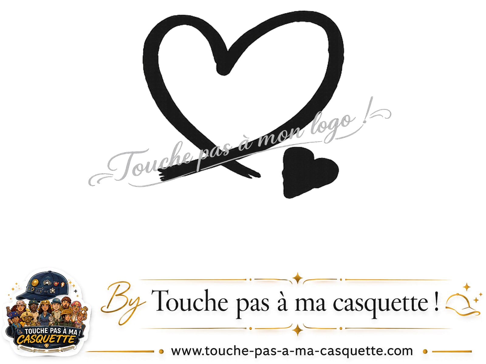 Logo logo31 / motif Cœur continu noir utilisé sur la casquette 3 cm