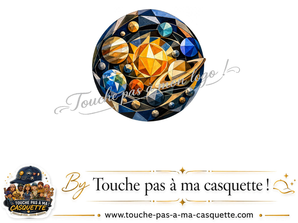 Logo logo430 / motif Planètes géométriques utilisé sur la casquette 5 cm