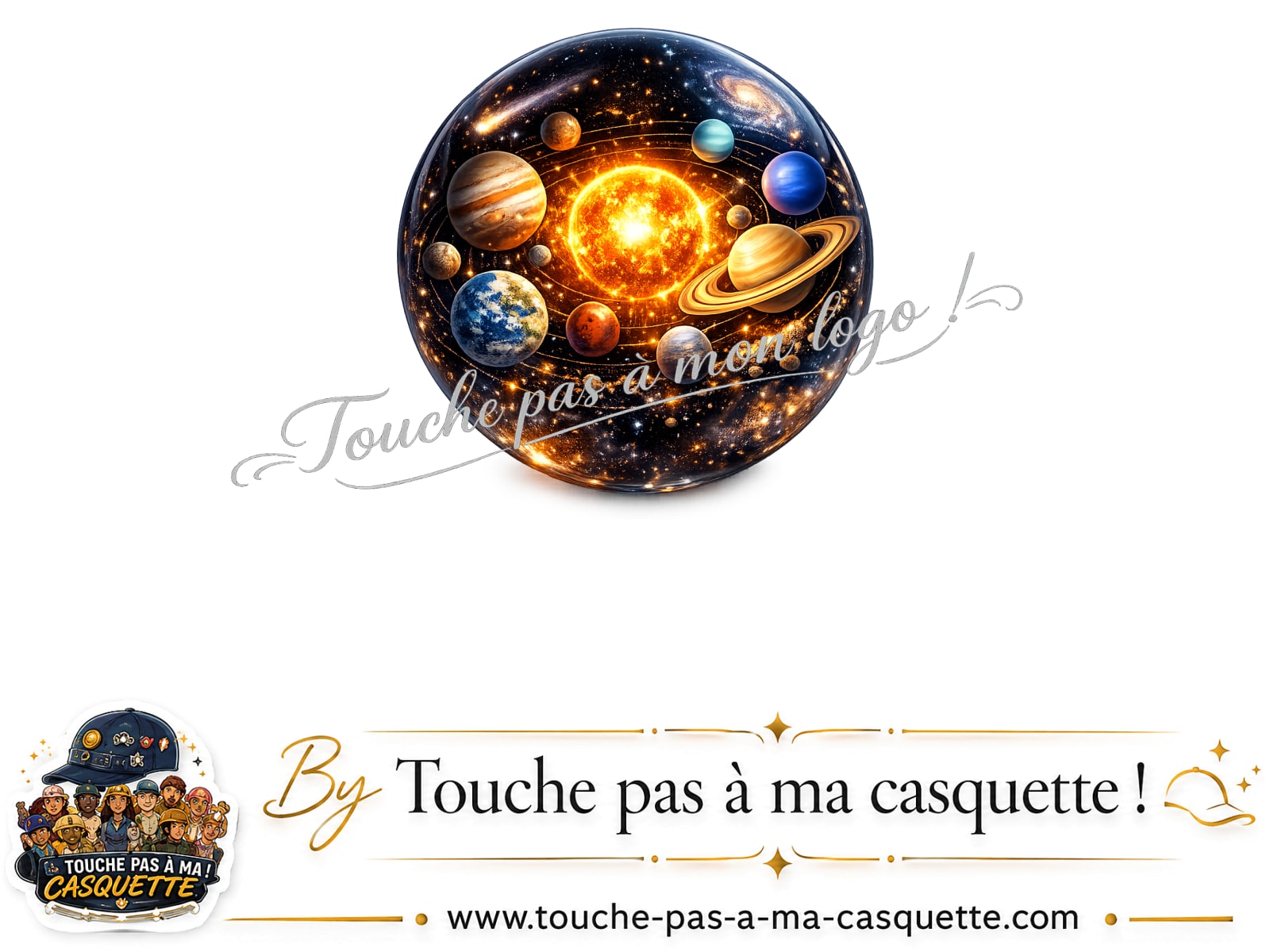 Logo logo429 / motif Système solaire sphère utilisé sur la casquette 7 cm