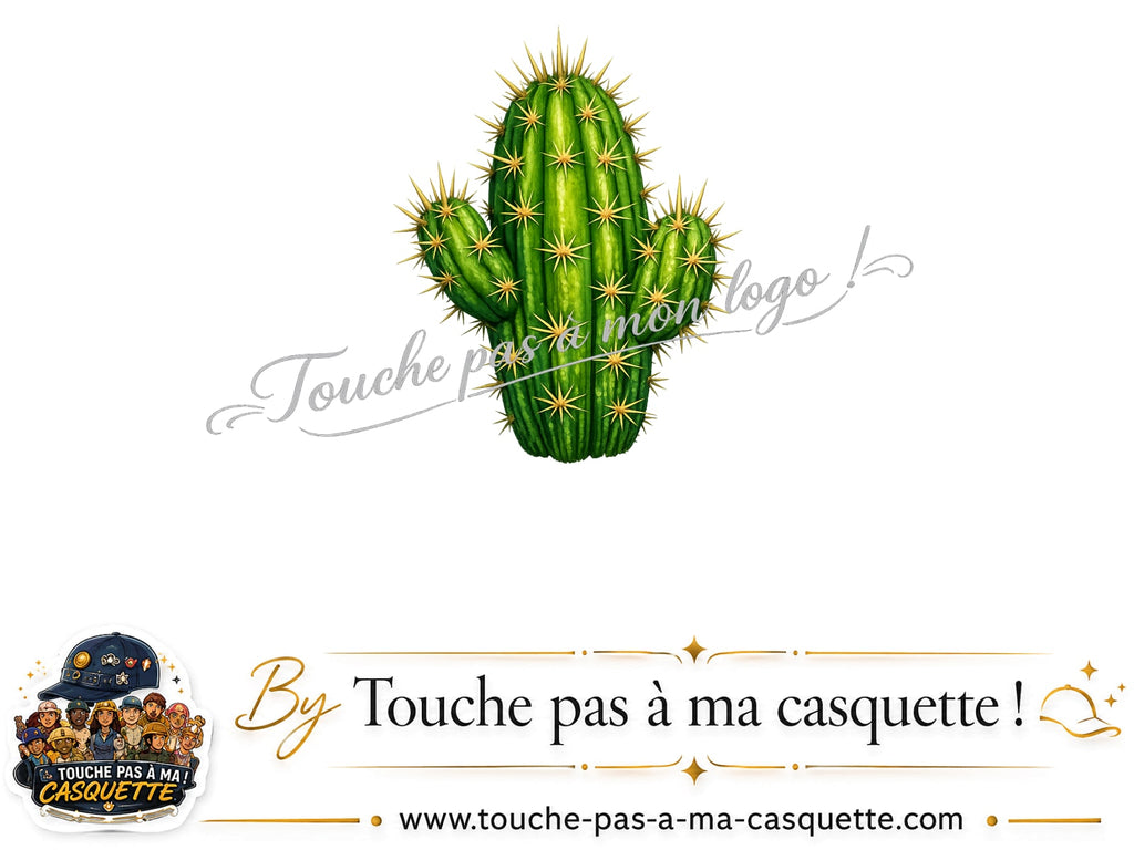 Logo logo392 / motif Cactus épineux utilisé sur la casquette 5 cm