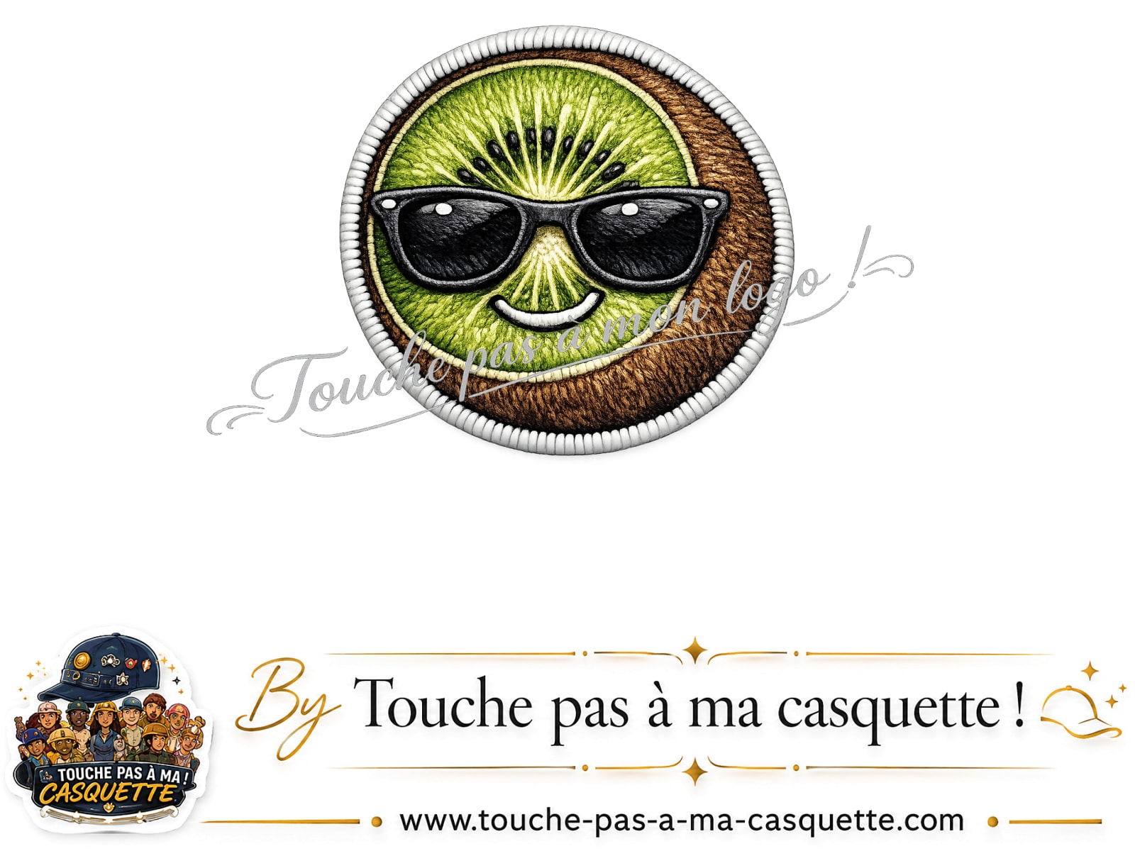 Logo motif Kiwi avec lunettes