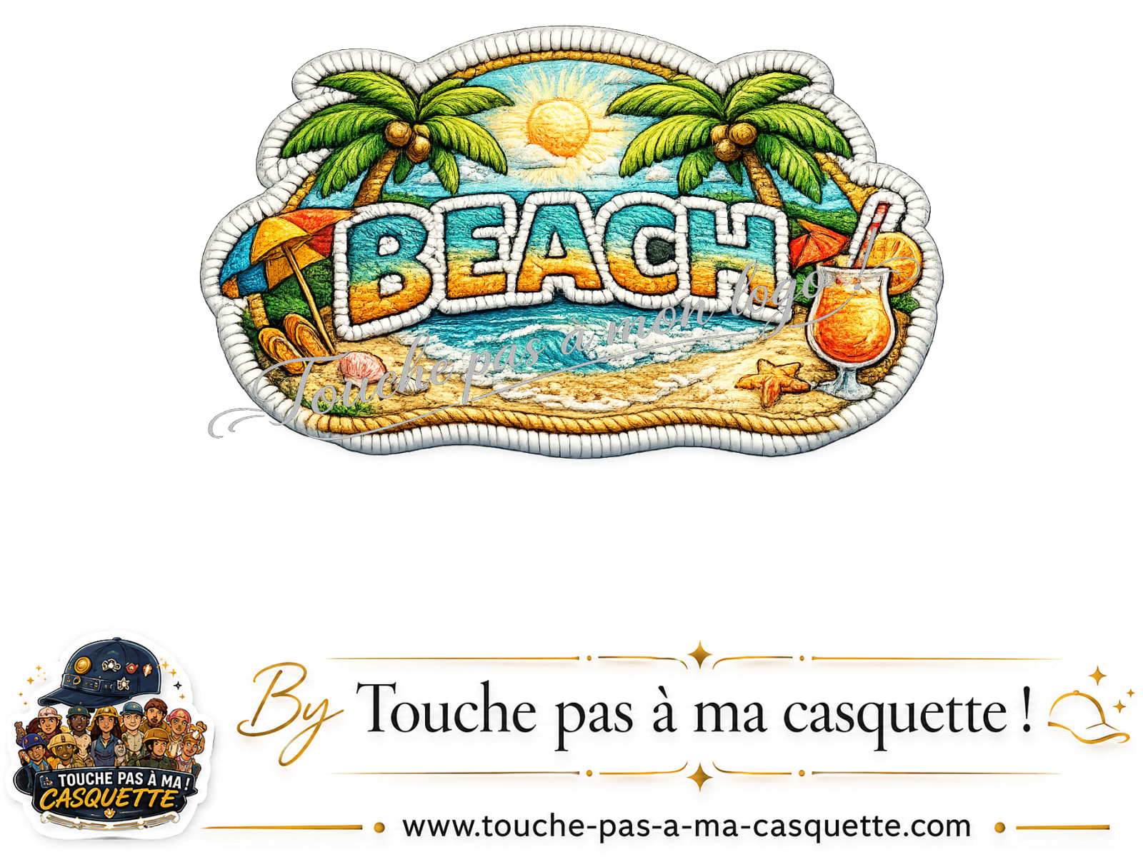 Logo motif Plage tropicale Beach