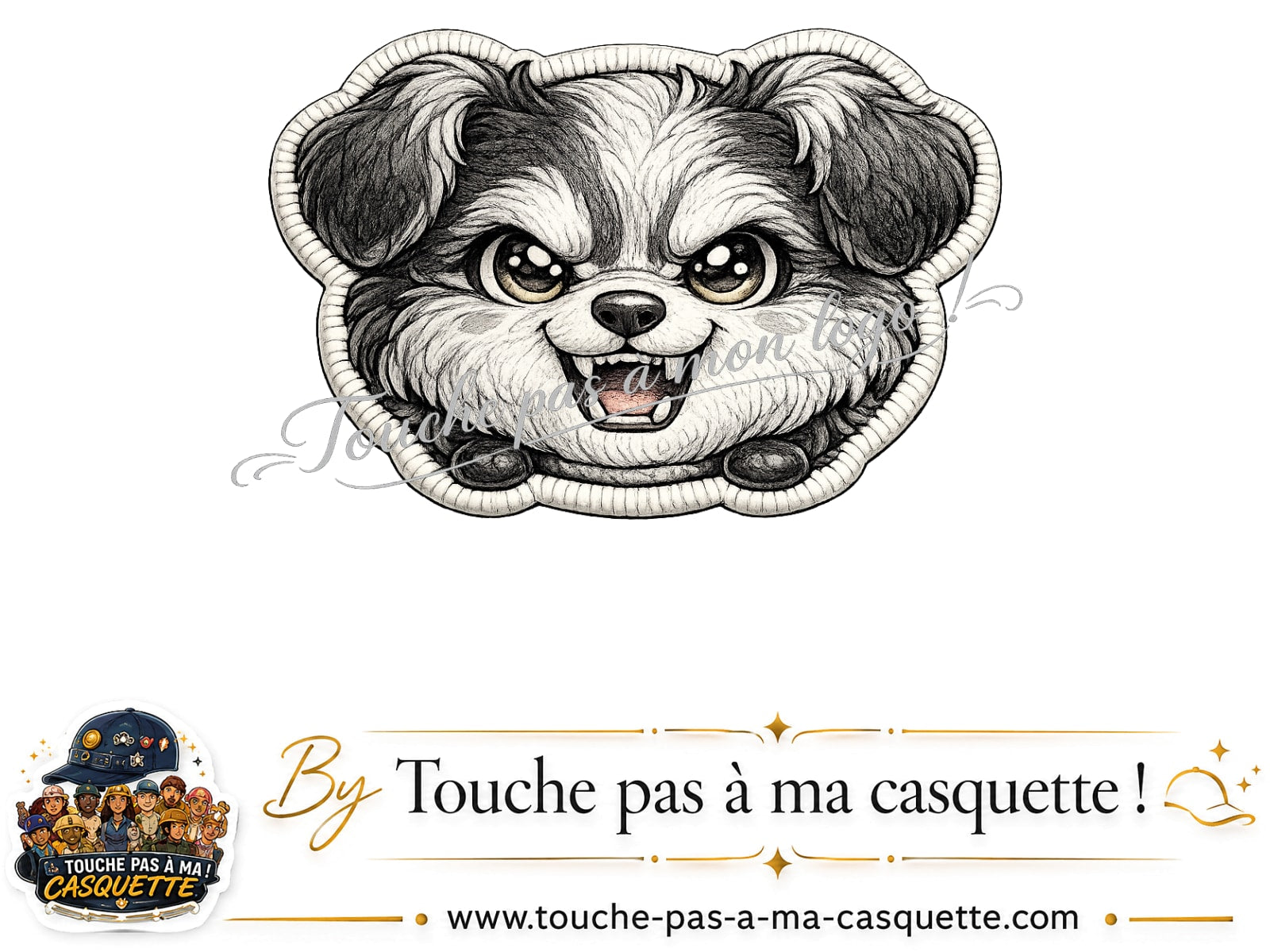 Logo motif Chien rieur