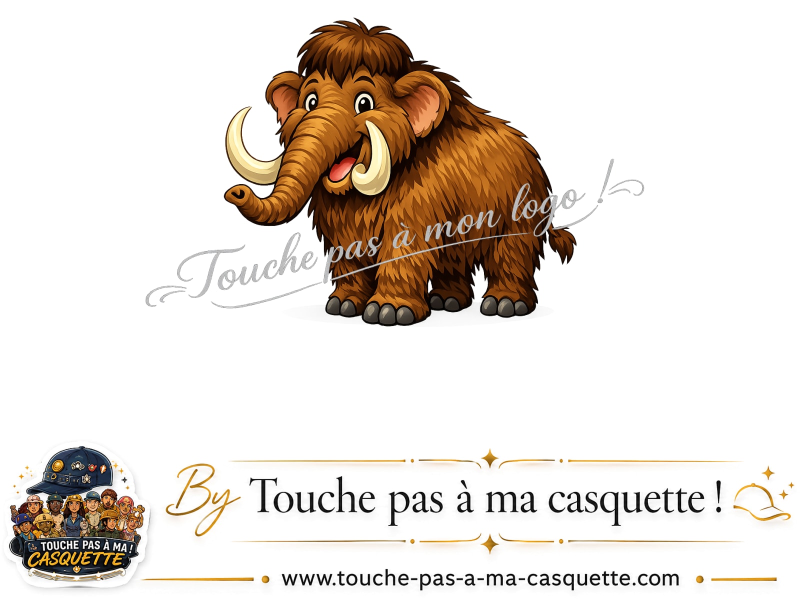Visuel source Mammouth cartoon pour casquette personnalisée