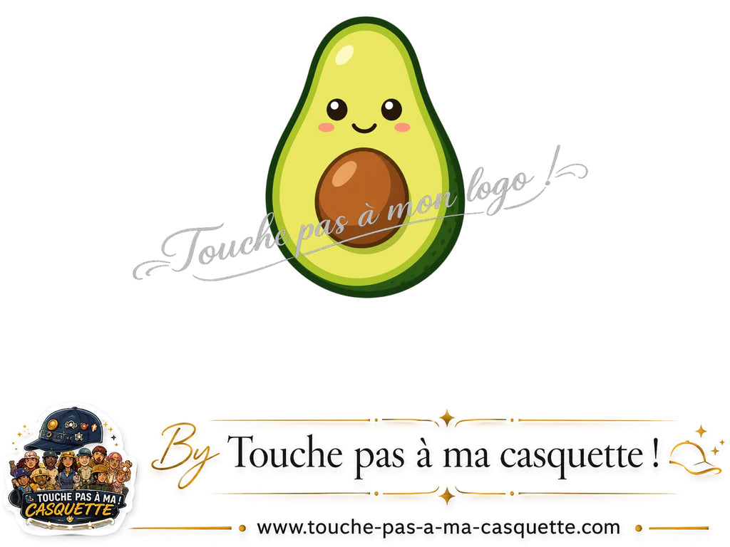 Logo logo336 / motif Avocat kawaii utilisé sur la casquette 3 cm