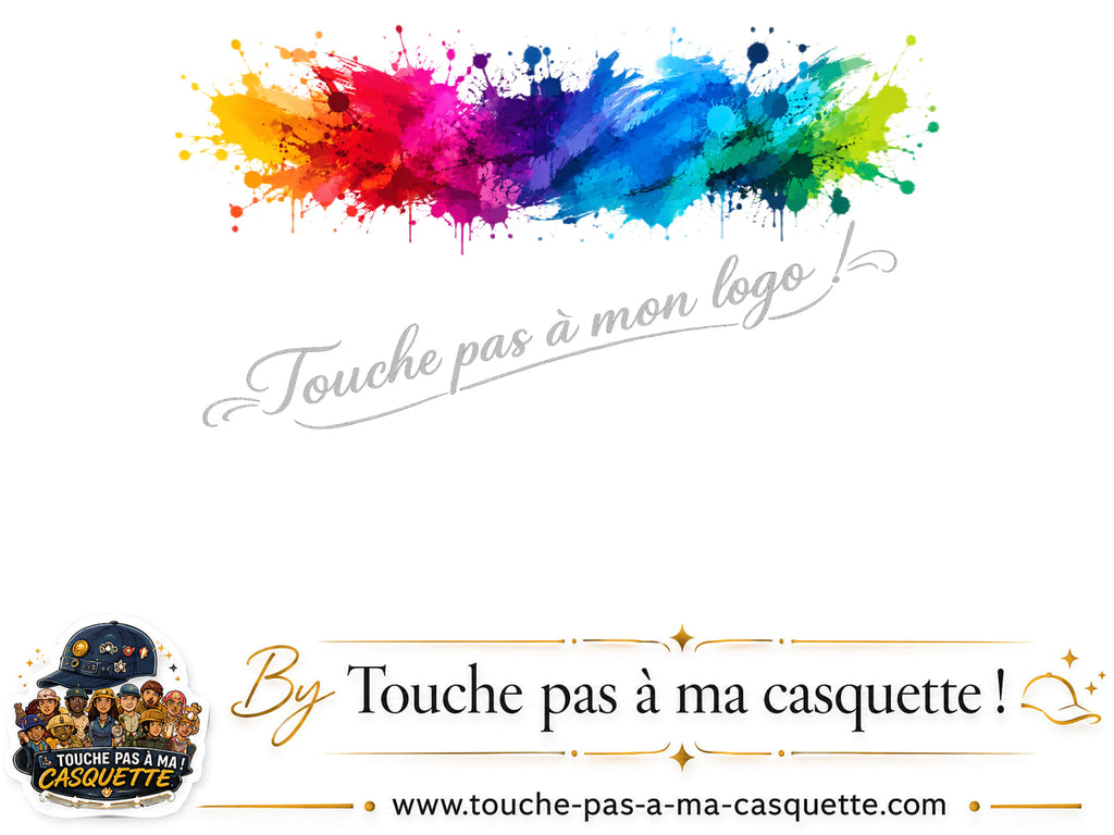 Logo logo352 / motif Éclaboussure peinture utilisé sur la casquette 3 cm