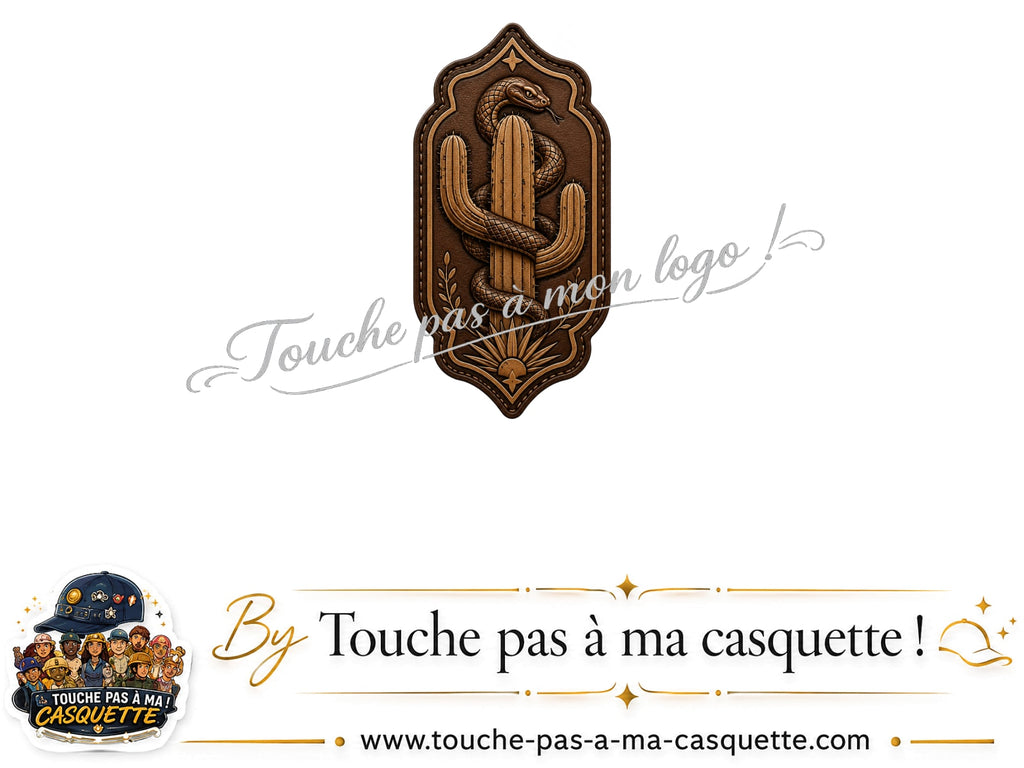 Visuel source Serpent et cactus western pour casquette personnalisée