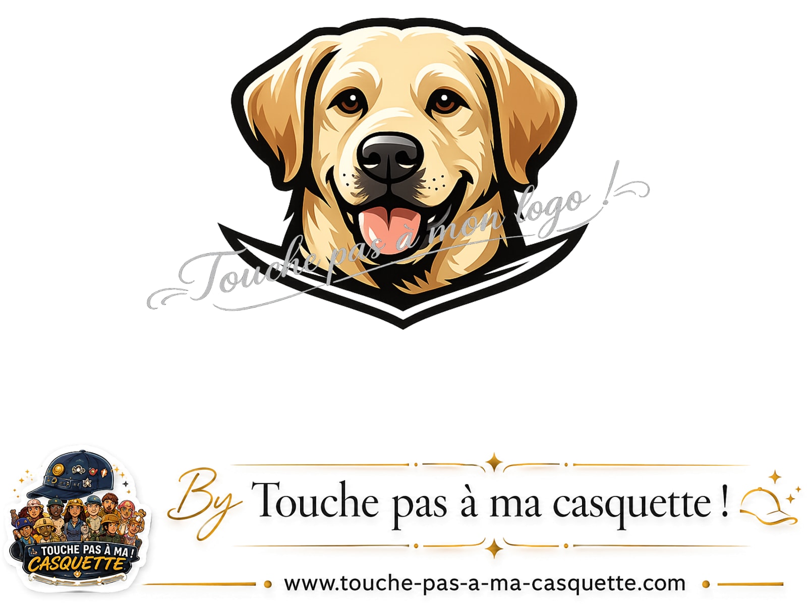 Visuel source Chien labrador souriant pour casquette personnalisée