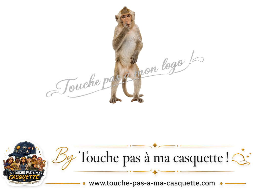 Logo logo421 / motif Singe penseur utilisé sur la casquette 7 cm