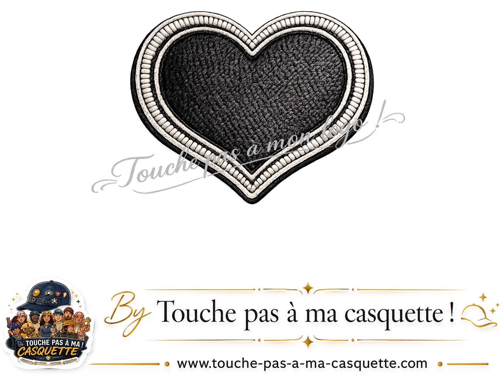 Logo motif Cœur velours