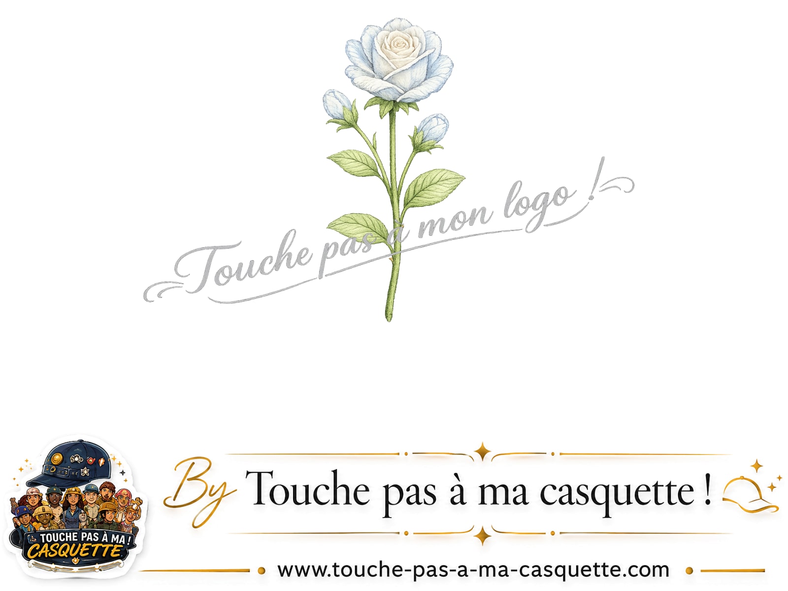 Logo motif Rose blanche