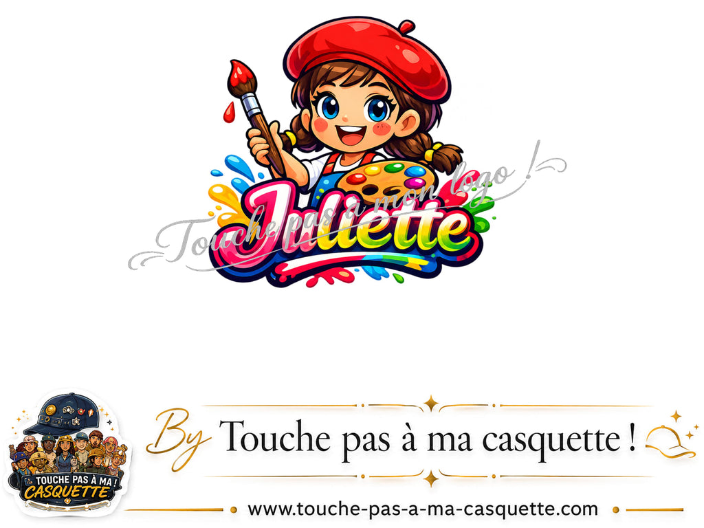 Motif Juliette utilisé sur la casquette Violet délavé 5 cm