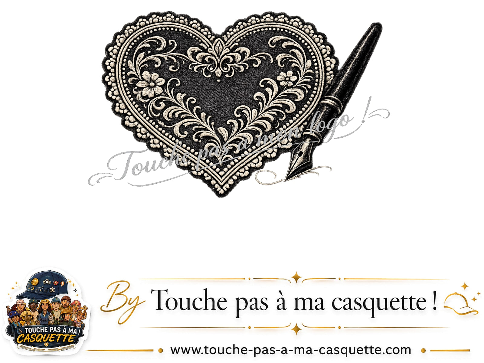 Logo motif Cœur calligraphie