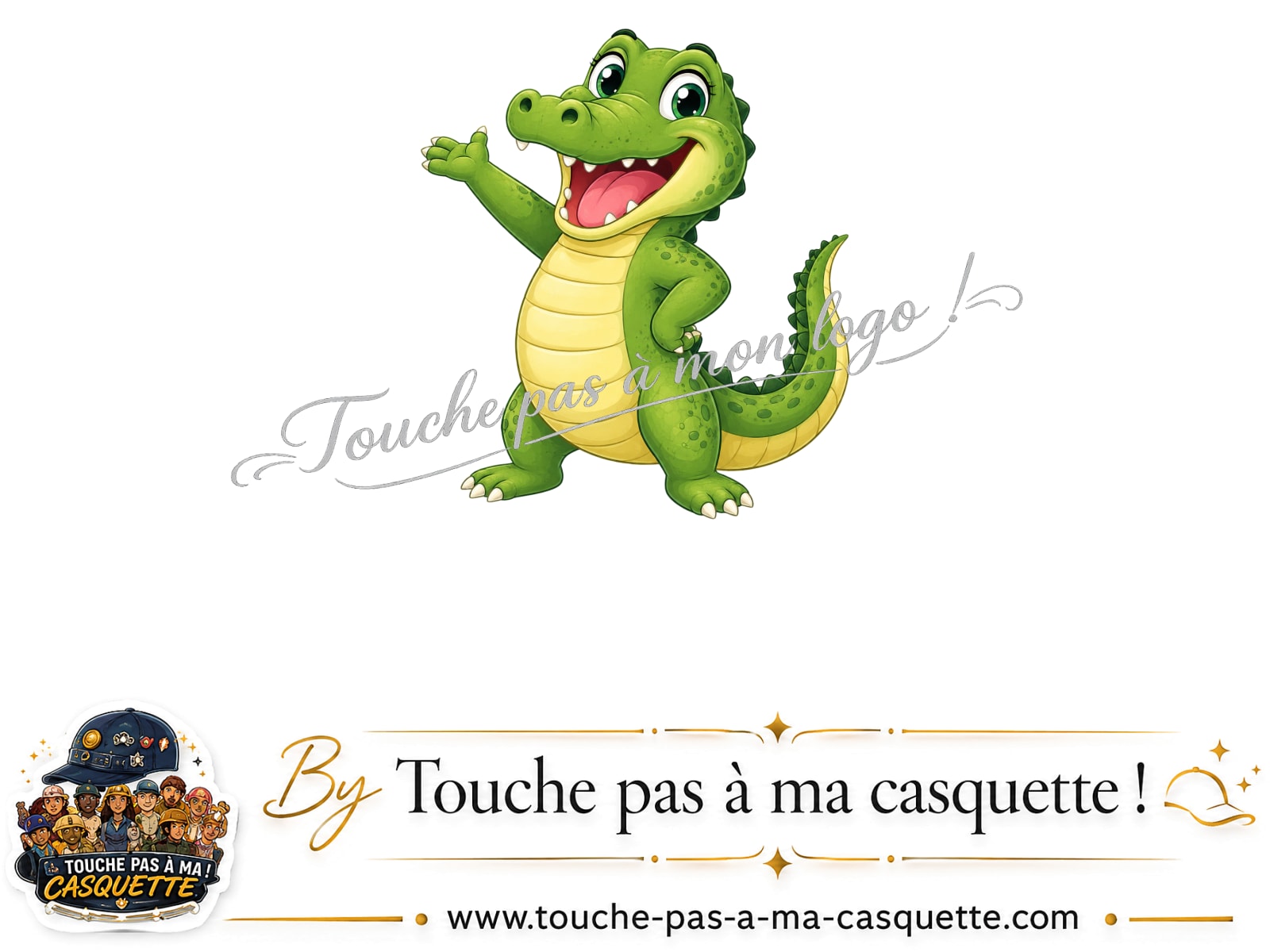 Visuel source Crocodile joyeux pour casquette personnalisée