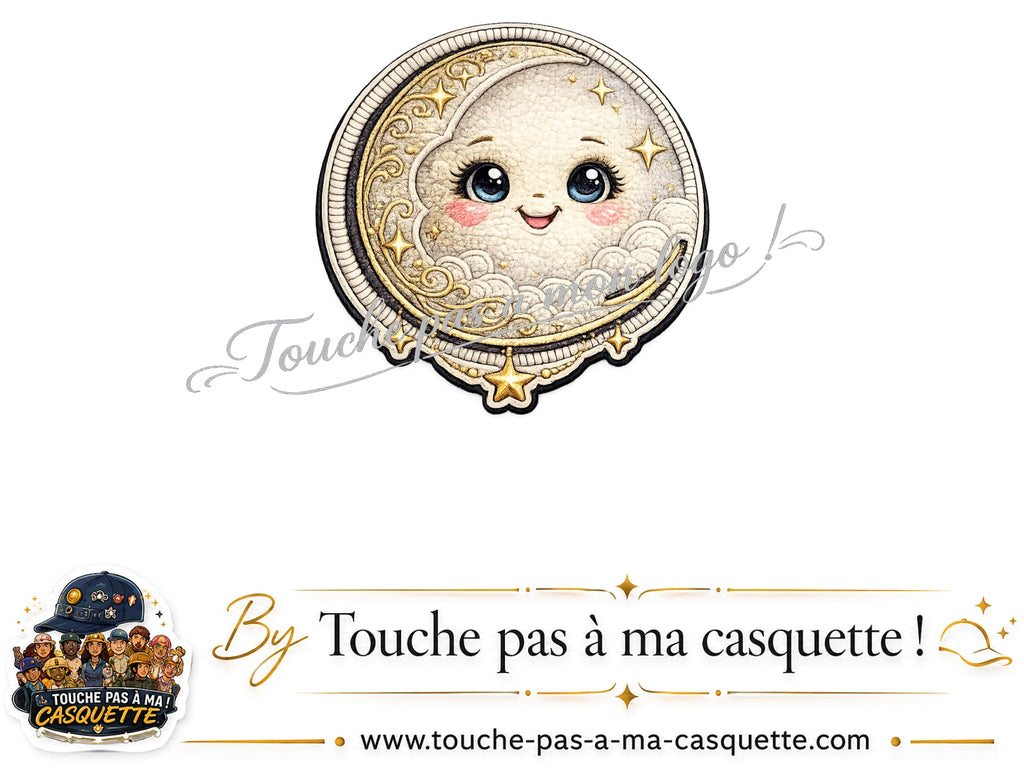 Logo motif Lune kawaii