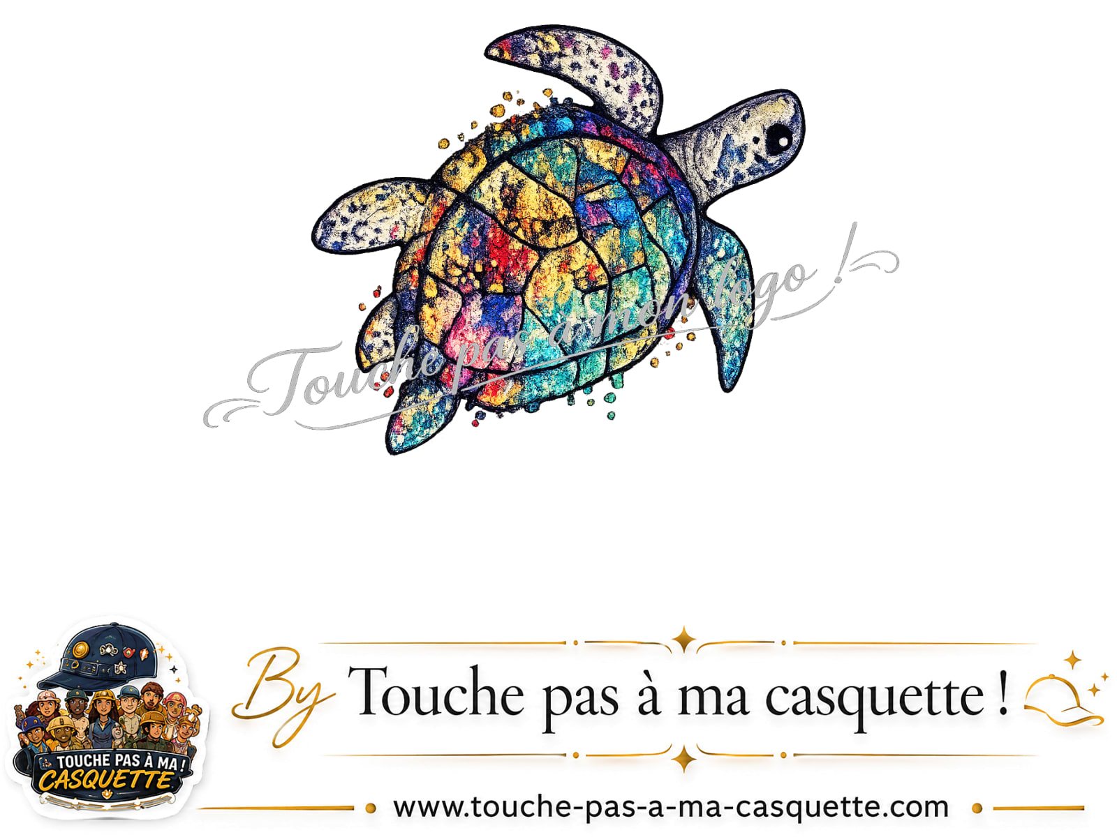 Logo motif Tortue multicolore