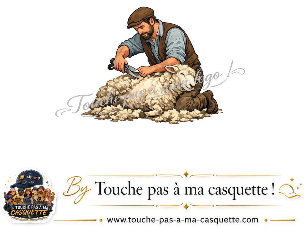 Motif Tonte de mouton utilisé sur la casquette Orange délavé - Corail délavé 3 cm
