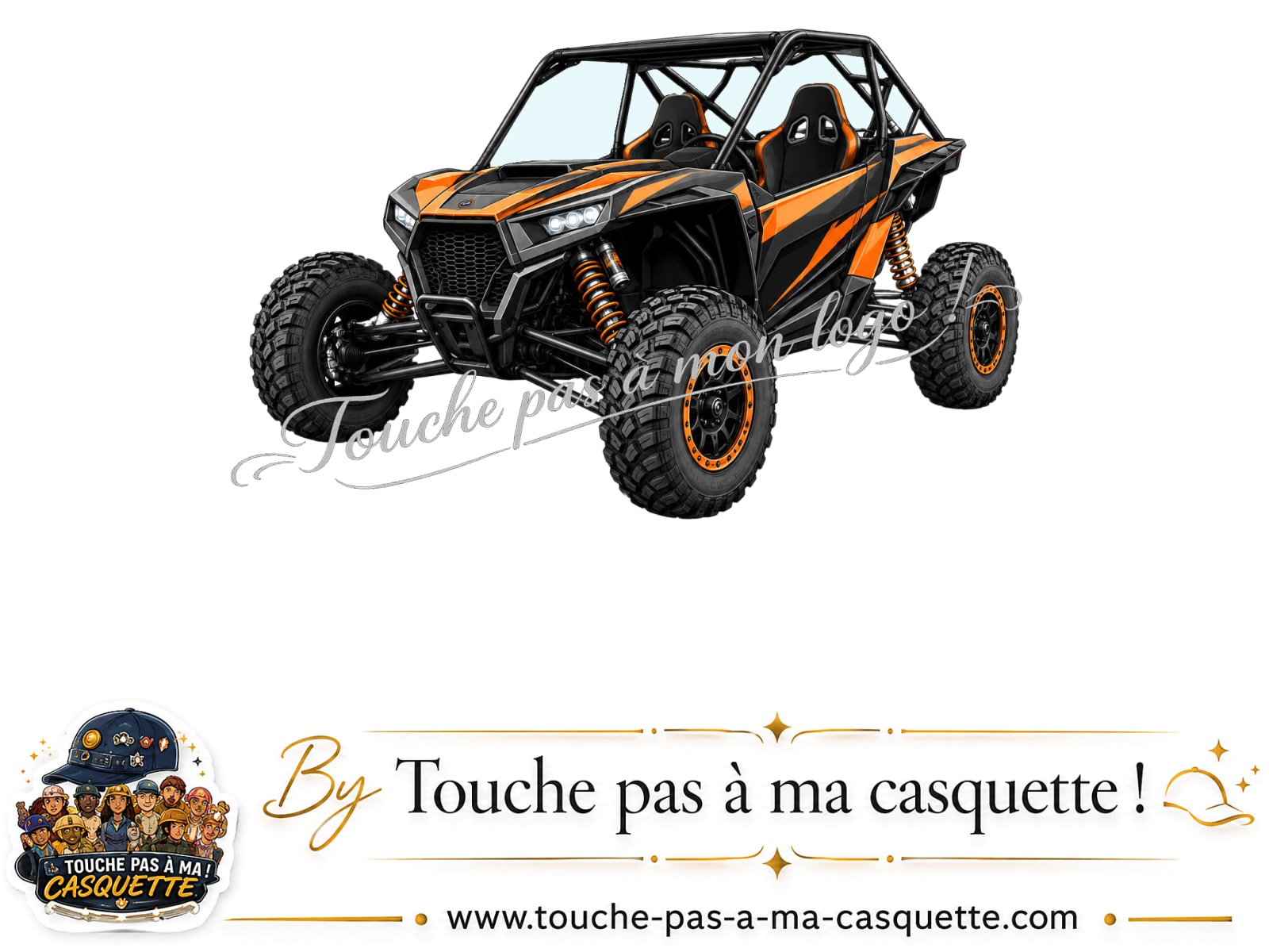 Visuel source Buggy tout-terrain orange pour casquette personnalisée