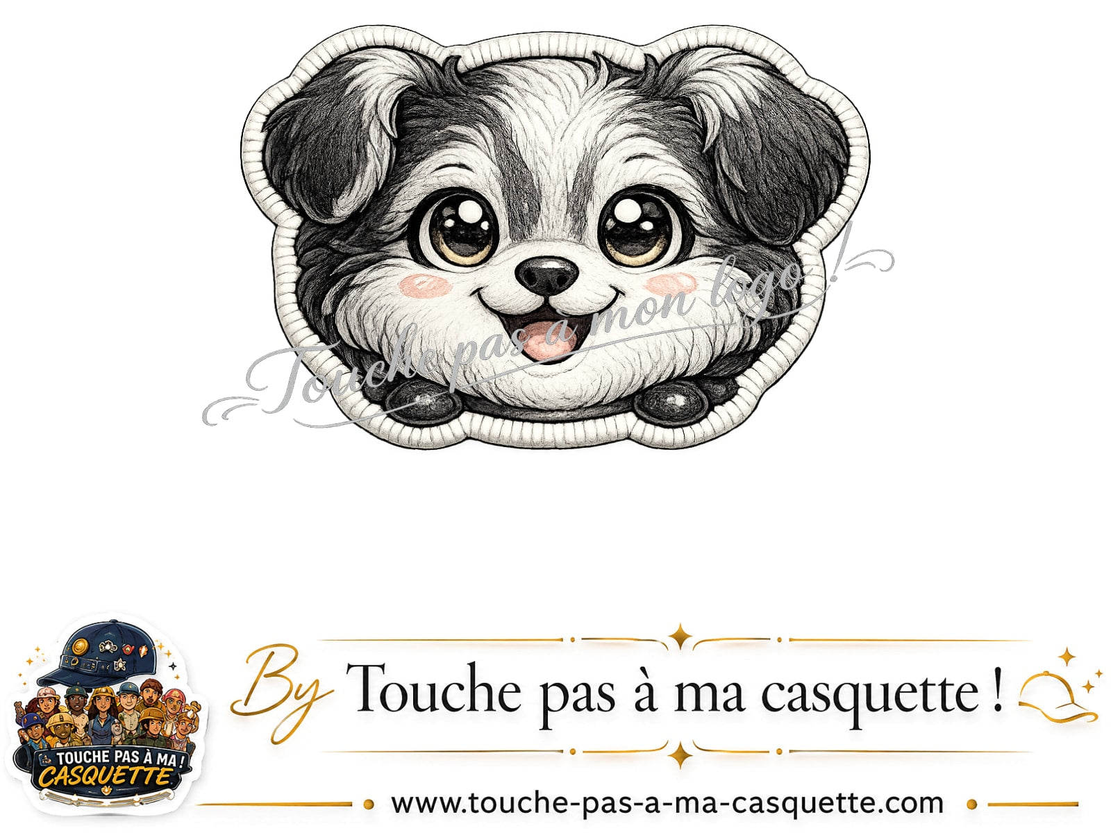 Logo motif Chiot peluche