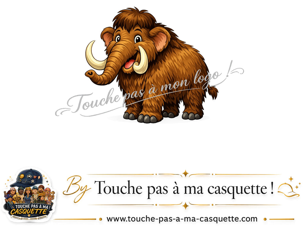 Visuel source Mammouth cartoon pour casquette personnalisée