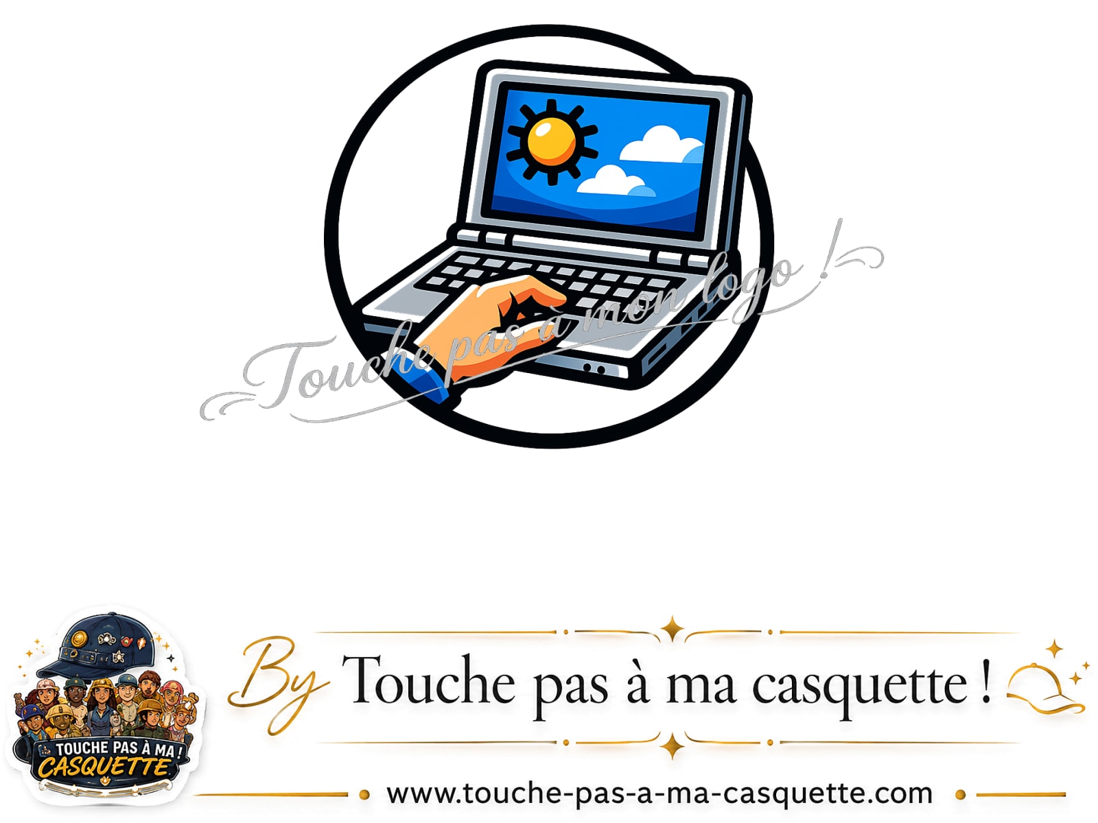 Visuel source Ordinateur portable météo pour casquette personnalisée